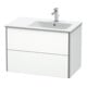 Duravit Waschtischunterschrank XSquare 81x47,8x56cm, 2 La, B re, wandhängend, we m