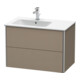 Duravit Waschtischunterschrank XSquare 81x47,8x56cm, 2 La, Beck. li, wandhängend, lei