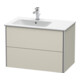 Duravit Waschtischunterschrank XSquare 81x47,8x56cm, 2 La, Beck. li, wandhängend, Tau