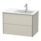 Duravit Waschtischunterschrank XSquare 81x47,8x56cm, 2 La, Beck. re, wandhängend, Tau-2