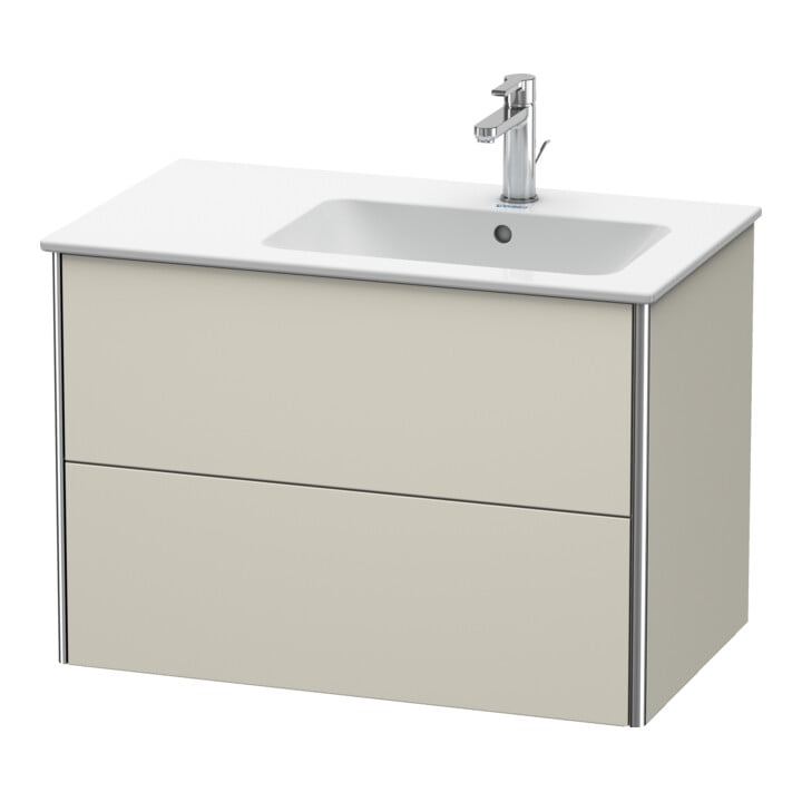 Duravit Waschtischunterschrank XSquare 81x47,8x56cm, 2 La, Beck. re, wandhängend, Tau