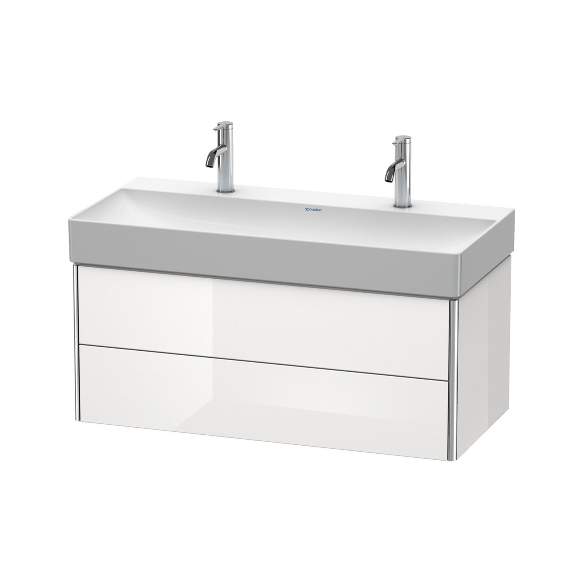 Duravit Waschtischunterschrank XSquare 98,4x46cm, betongr m, 2 Schubk., wandhängend