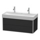 Duravit Waschtischunterschrank XSquare 98,4x46cm, graph matt, 2 Schubk., wandhängend-1