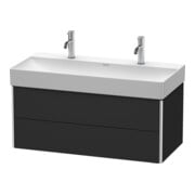 Duravit Waschtischunterschrank XSquare 98,4x46cm, graph matt, 2 Schubk., wandhängend