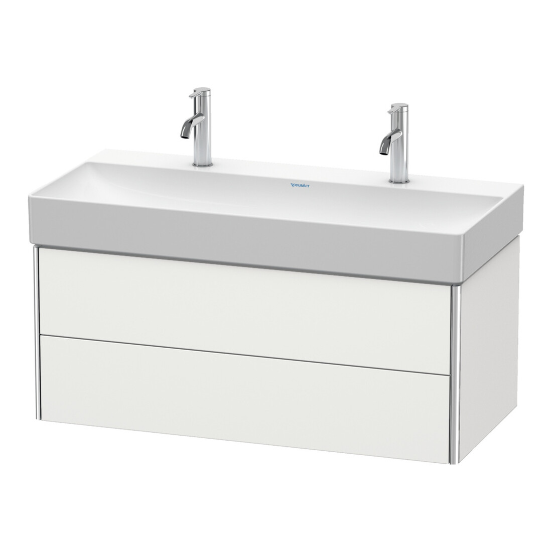 Duravit Waschtischunterschrank XSquare 98,4x46cm, No w s-matt, 2 Schubk., wandhängend