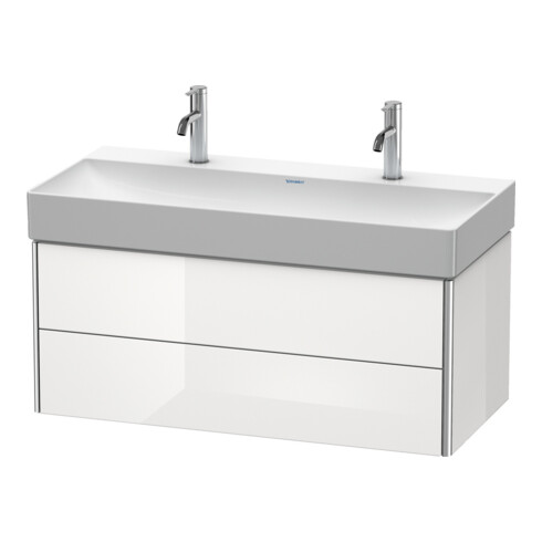 Duravit Waschtischunterschrank XSquare 98,4x46cm, st-g s-matt, 2 Schubk., wandhängend