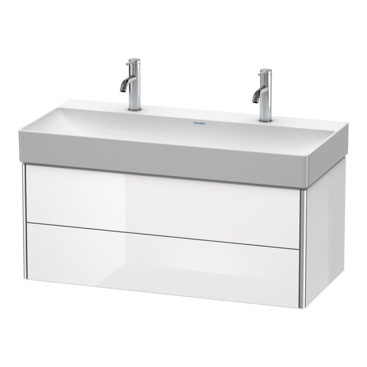 Duravit Waschtischunterschrank XSquare 98,4x46cm, Tau matt, 2 Schubk., wandhängend