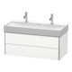 Duravit Waschtischunterschrank XSquare 98,4x46cm, we s-matt, 2 Schubk., wandhängend