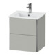 Duravit Waschtischunterschrank XSquare Compact 51x41,8x56cm, 2 La, wandhängend, betongr m-1