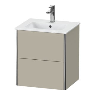 Duravit Waschtischunterschrank XSquare Compact 51x41,8x56cm, 2 La, wandhängend, Tau s-matt