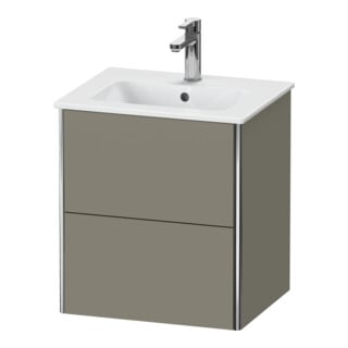 Duravit Waschtischunterschrank XSquare Compact 51x41,8x56cm, 2 La, wd, steingrau s-matt