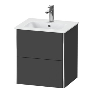 Duravit Waschtischunterschrank XSquare Compact 51x41,8x56cm, 2 Schubk., wandhängend, graph m