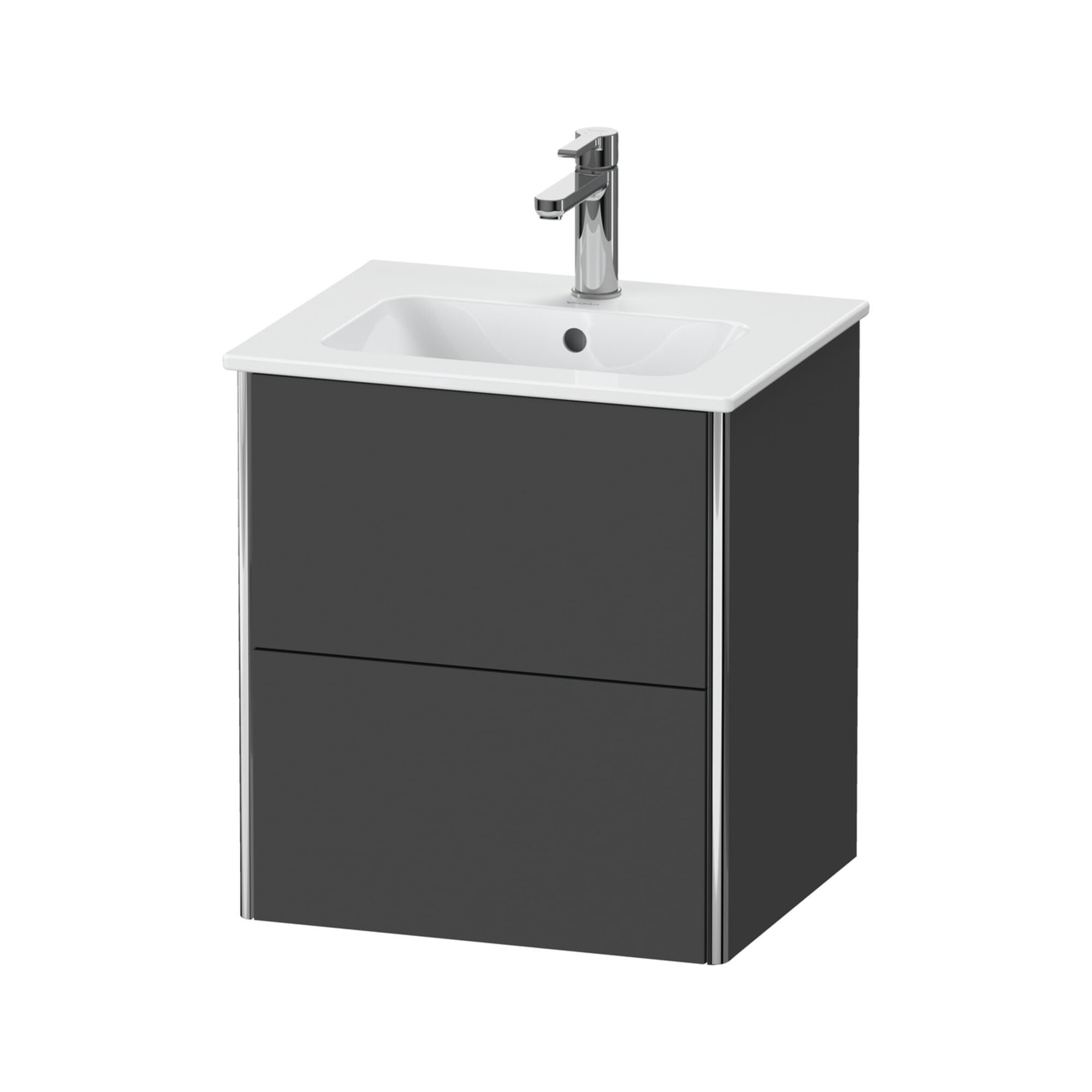 Duravit Waschtischunterschrank XSquare Compact 51x41,8x56cm, 2 Schubk., wandhängend, graph m