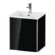 Duravit Waschtischunterschrank XSquare Compact 51x41,8x56cm, 2 Schubk., wandhängend, sw hgl-1