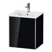 Duravit Waschtischunterschrank XSquare Compact 51x41,8x56cm, 2 Schubk., wandhängend, sw hgl
