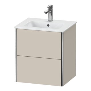 Duravit Waschtischunterschrank XSquare Compact 51x41,8x56cm, 2 Schubk., wandhängend, Tau matt