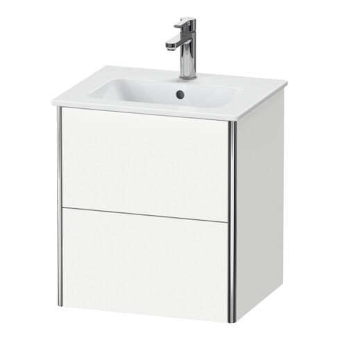 Duravit Waschtischunterschrank XSquare Compact 51x41,8x56cm, 2 Schubk., wandhängend, we matt