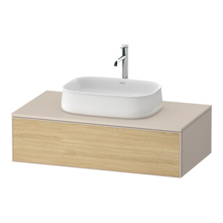 Duravit Waschtischunterschrank Zencha 100x55cm, 1 AZ, E nat/taupe m, k Einr-Sy