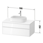 Duravit Waschtischunterschrank Zencha 100x55cm, 1 Lad, E nat/tau m, k EinrSy-3