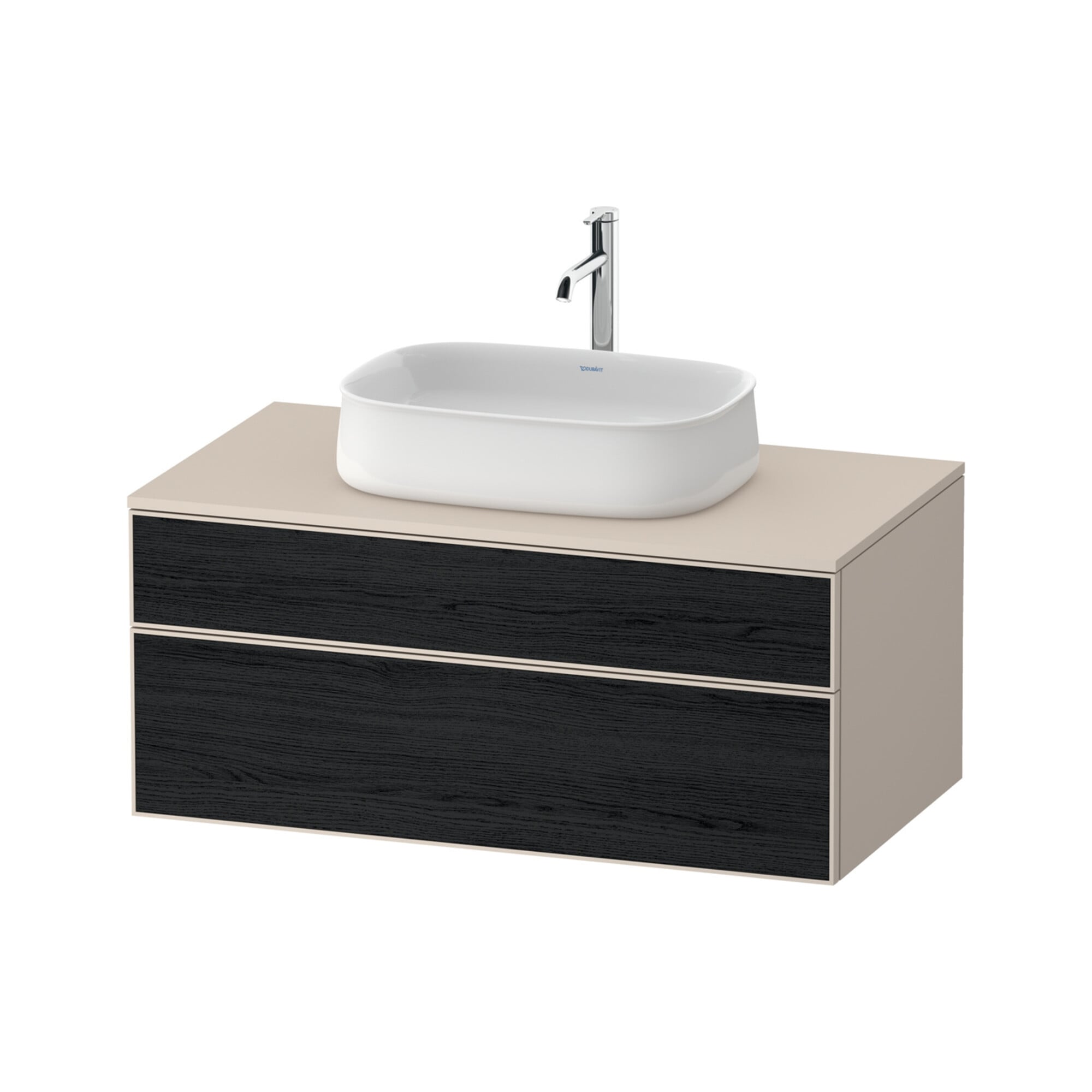 Duravit Waschtischunterschrank Zencha 100x55cm, 1 Lad, E sw/tau m, k EinrSy