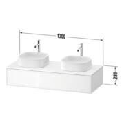 Duravit Waschtischunterschrank Zencha 130x55cm, B bs, E schw/gra m, k Einr-Sys-3