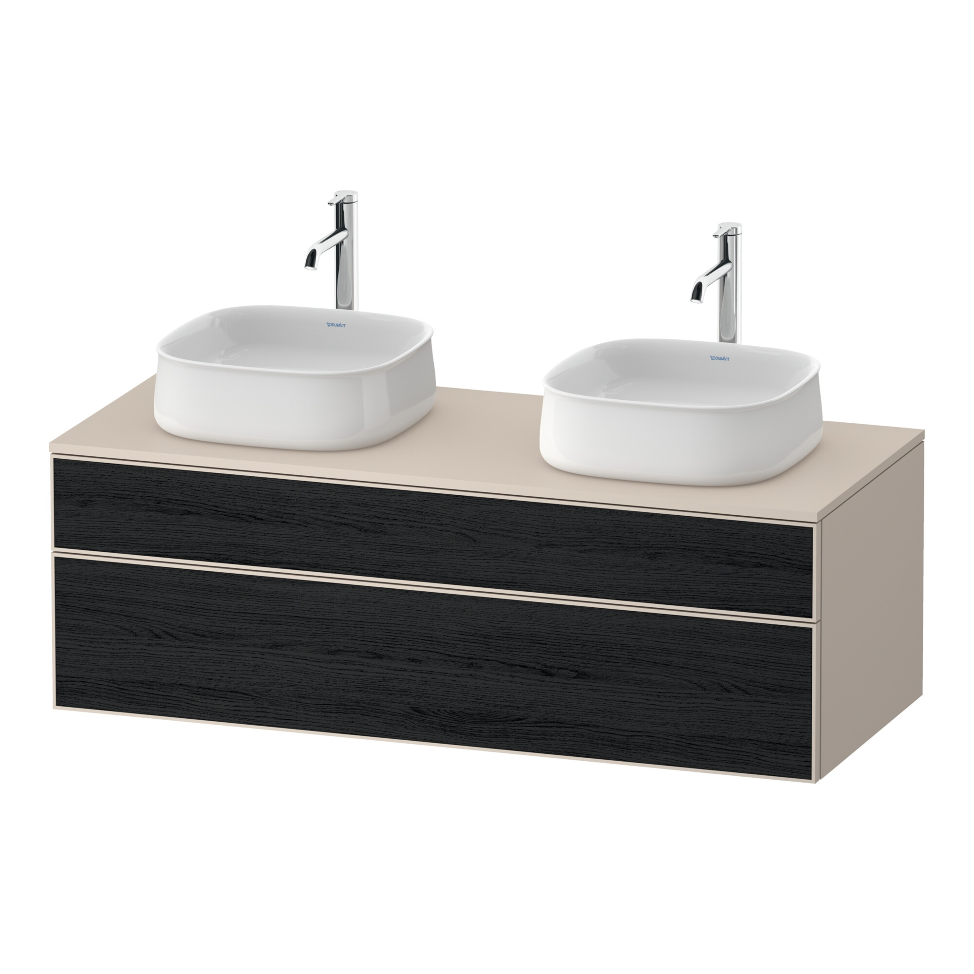 Duravit Waschtischunterschrank Zencha 130x55cm, B bs, E schw/tau m, k Einr-Sys