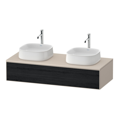 Duravit Waschtischunterschrank Zencha 130x55cm, B bs, E schw/tau m, k Einr-Sys