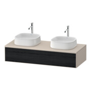 Duravit Waschtischunterschrank Zencha 130x55cm, B bs, E schw/tau m, k Einr-Sys