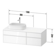 Duravit Waschtischunterschrank Zencha 130x55cm, B L, E na/we m, k Einr-Sys-3