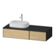 Duravit Waschtischunterschrank Zencha 130x55cm, B L, E nat/grap m, k Einr-Sys-1