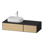 Duravit Waschtischunterschrank Zencha 130x55cm, B L, E nat/grap m, k Einr-Sys