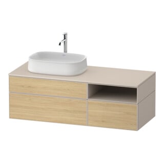 Duravit Waschtischunterschrank Zencha 130x55cm, B L, E nat/tau m, k Einr-Sys