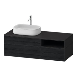 Duravit Waschtischunterschrank Zencha 130x55cm, B L, E schw/gra m, k Einr-Sys