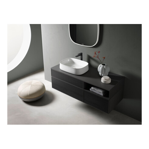 Duravit Waschtischunterschrank Zencha 130x55cm, B L, E schw/gra m, k Einr-Sys