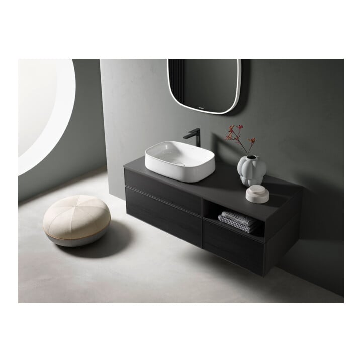Duravit Waschtischunterschrank Zencha 130x55cm, B L, E schw/gra m, k Einr-Sys