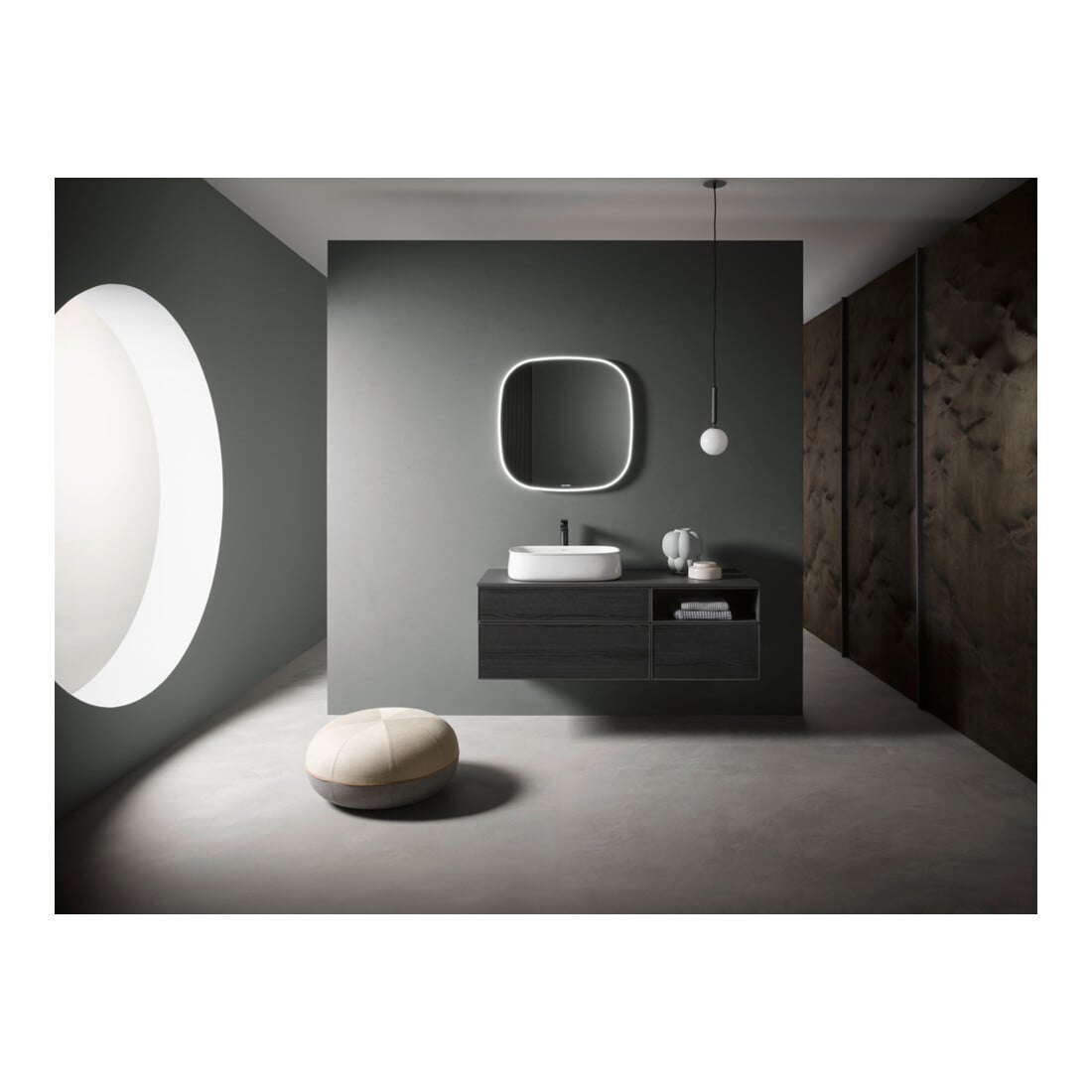 Duravit Waschtischunterschrank Zencha 130x55cm, B L, E schw/gra m, k Einr-Sys