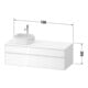 Duravit Waschtischunterschrank Zencha 130x55cm, B L, E schw/gra m, k Einr-Sys-3