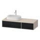 Duravit Waschtischunterschrank Zencha 130x55cm, B L, E schw/tau m, k Einr-Sys-1