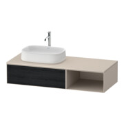 Duravit Waschtischunterschrank Zencha 130x55cm, B L, E schw/tau m, k Einr-Sys