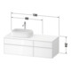 Duravit Waschtischunterschrank Zencha 130x55cm, B L, E schw/tau m, k Einr-Sys