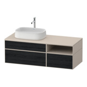 Duravit Waschtischunterschrank Zencha 130x55cm, B L, E schw/tau m, k Einr-Sys