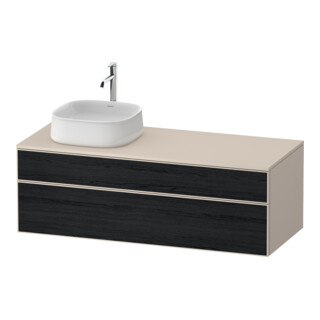 Duravit Waschtischunterschrank Zencha 130x55cm, B L, E schw/tau m, k Einr-Sys
