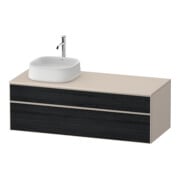 Duravit Waschtischunterschrank Zencha 130x55cm, B L, E schw/tau m, k Einr-Sys