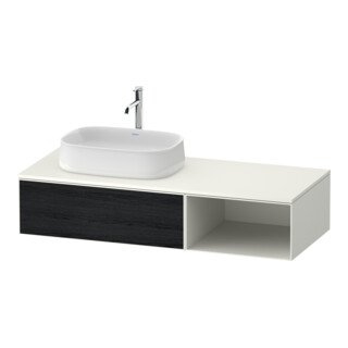 Duravit Waschtischunterschrank Zencha 130x55cm, B L, E sw/we m, k Einr-Sys
