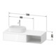 Duravit Waschtischunterschrank Zencha 130x55cm, B L, E sw/we m, k Einr-Sys