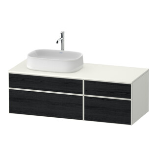 Duravit Waschtischunterschrank Zencha 130x55cm, B L, E sw/we m, k Einr-Sys