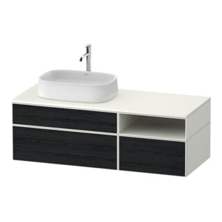 Duravit Waschtischunterschrank Zencha 130x55cm, B L, E sw/we m, k Einr-Sys