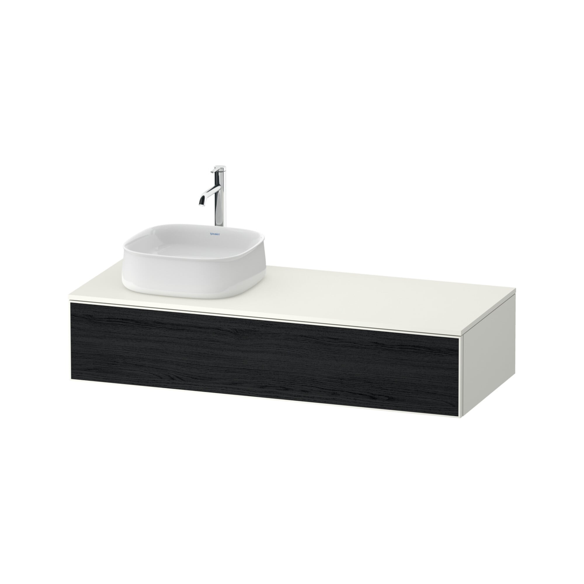 Duravit Waschtischunterschrank Zencha 130x55cm, B L, E sw/we m, k Einr-Sys