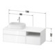 Duravit Waschtischunterschrank Zencha 130x55cm, B L, G s Lin/gr m, k Einr-Sys
