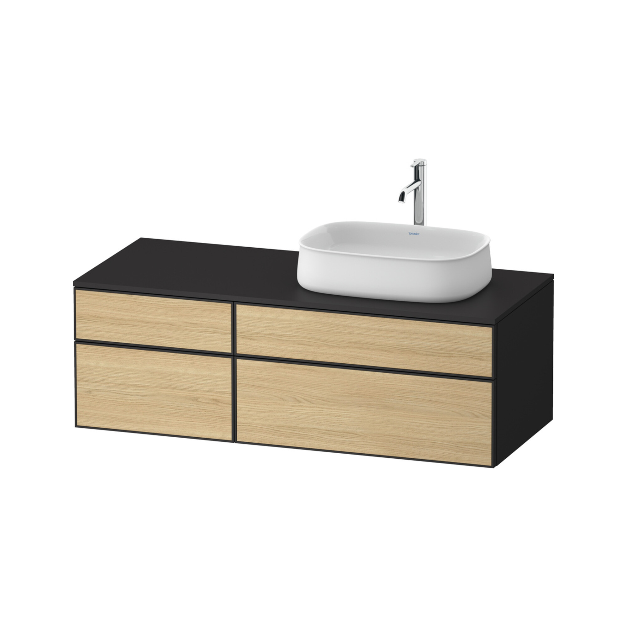 Duravit Waschtischunterschrank Zencha 130x55cm, B R, E nat/grap m, k Einr-Sys